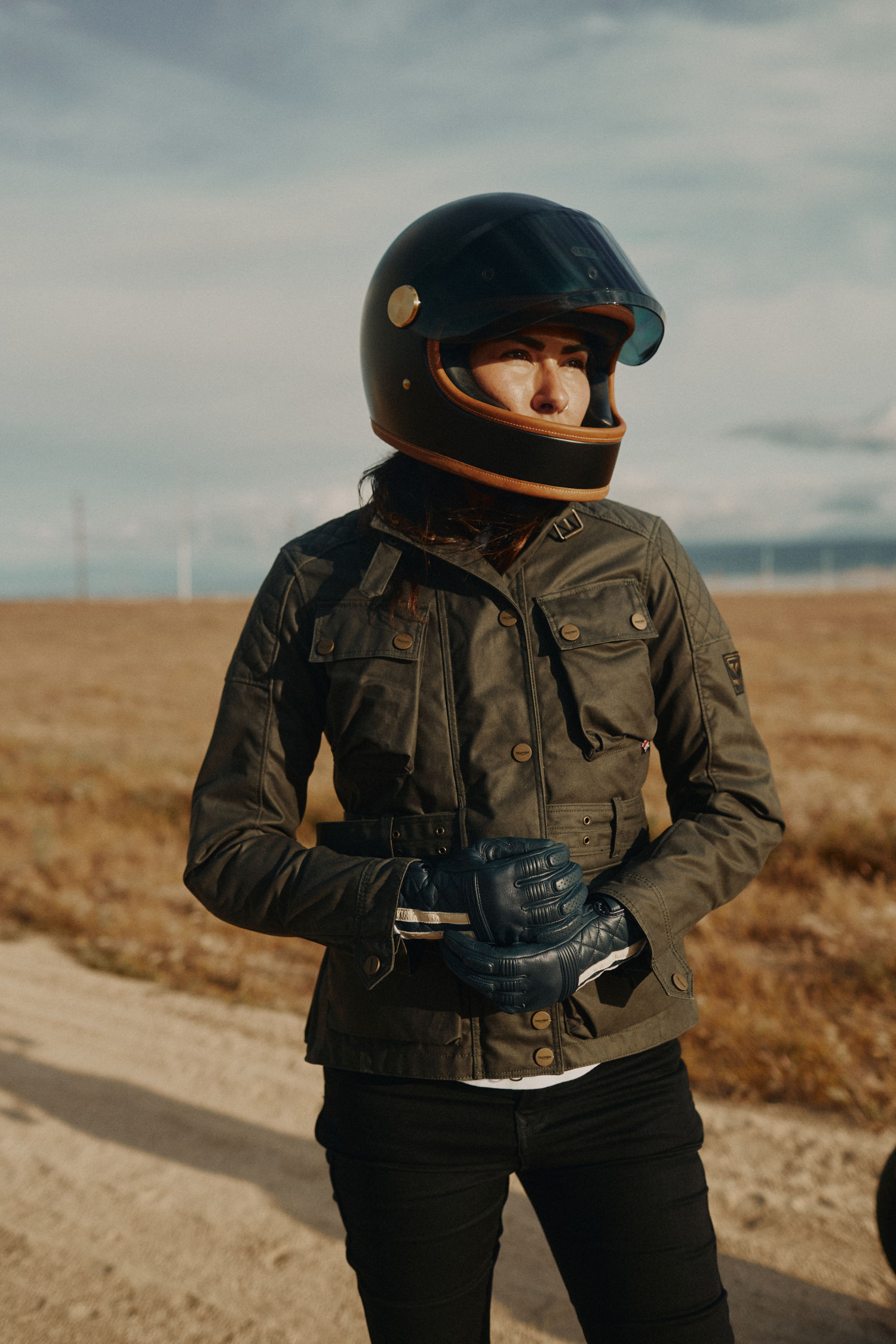 Waxed biker jacket womens store